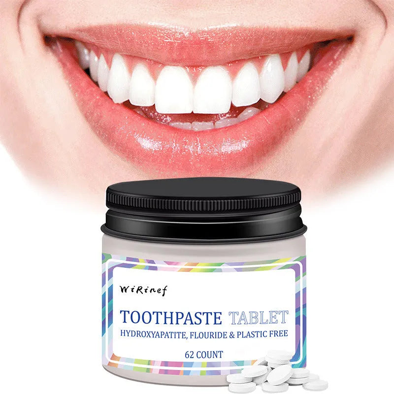 TP19 portable solid toothpaste tablets in pack of 62 pieces for chewing cleaning