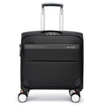 18-inch black Oxford cloth business travel suitcase with universal wheels and retractable handle