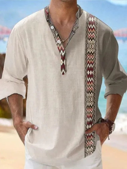 Men's thin striped Hawaiian long sleeve shirt cardigan available in multiple colours and sizes to 6XL