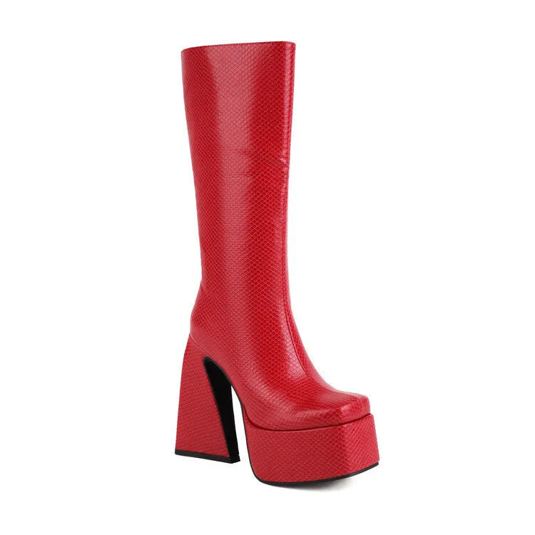 Women's black casual ankle boots with a chunky heel made from PU artificial leather.