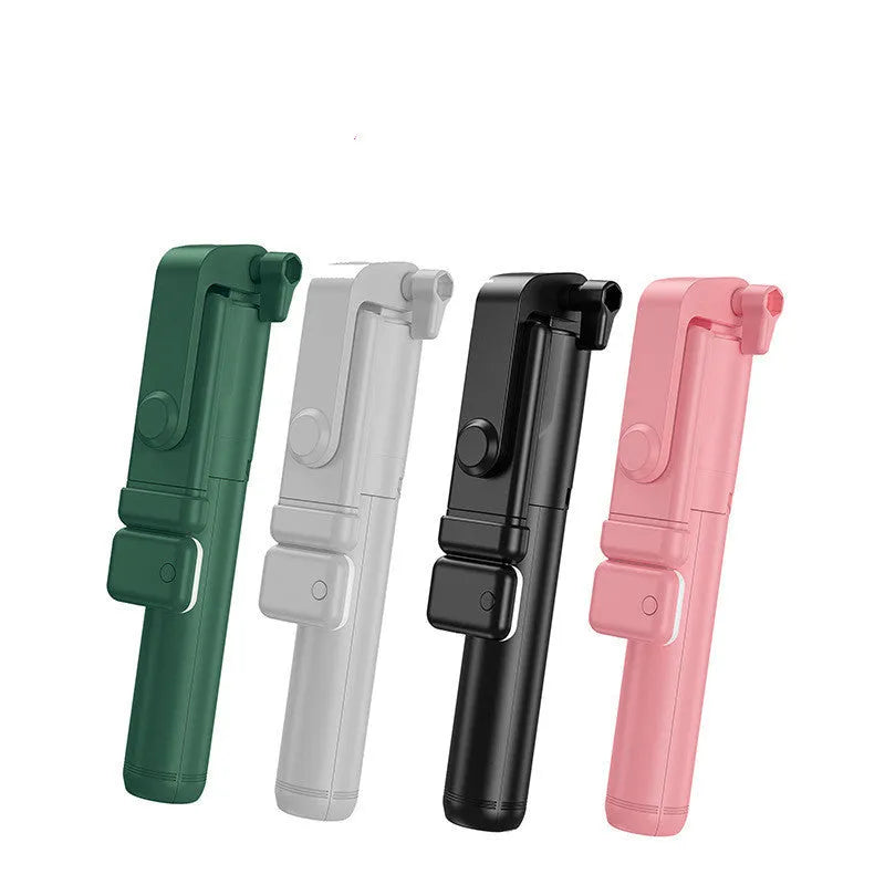 Bluetooth selfie stick with integrated tripod and phone holder in aluminium alloy