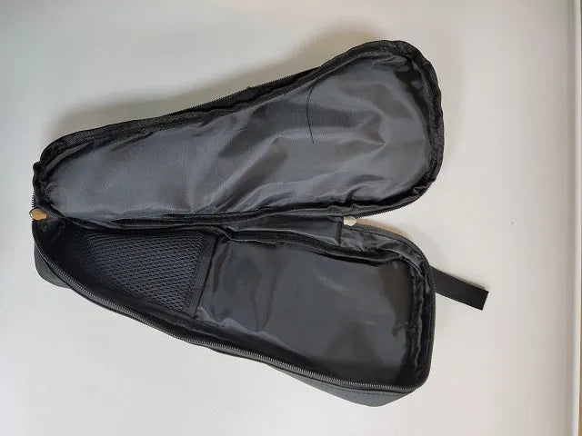 Black cloth storage bag for mobile phone stabilizer accessories with compact design