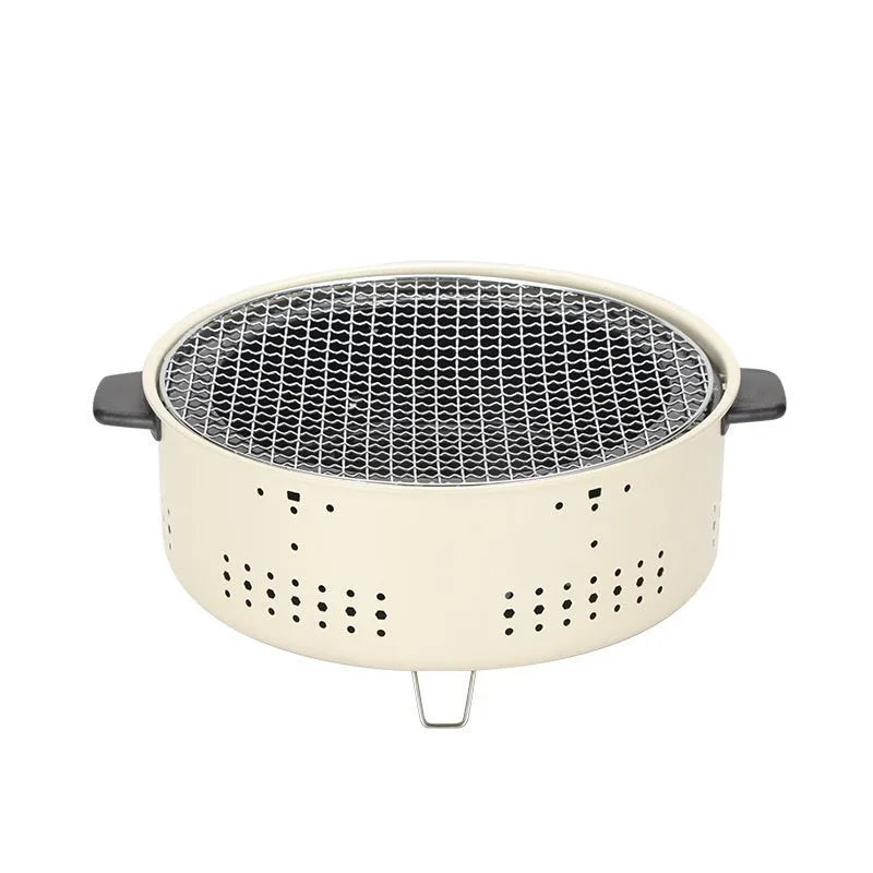 Modern charcoal stove set with grill rack disk for indoor tea cooking and baking for 3-5 people