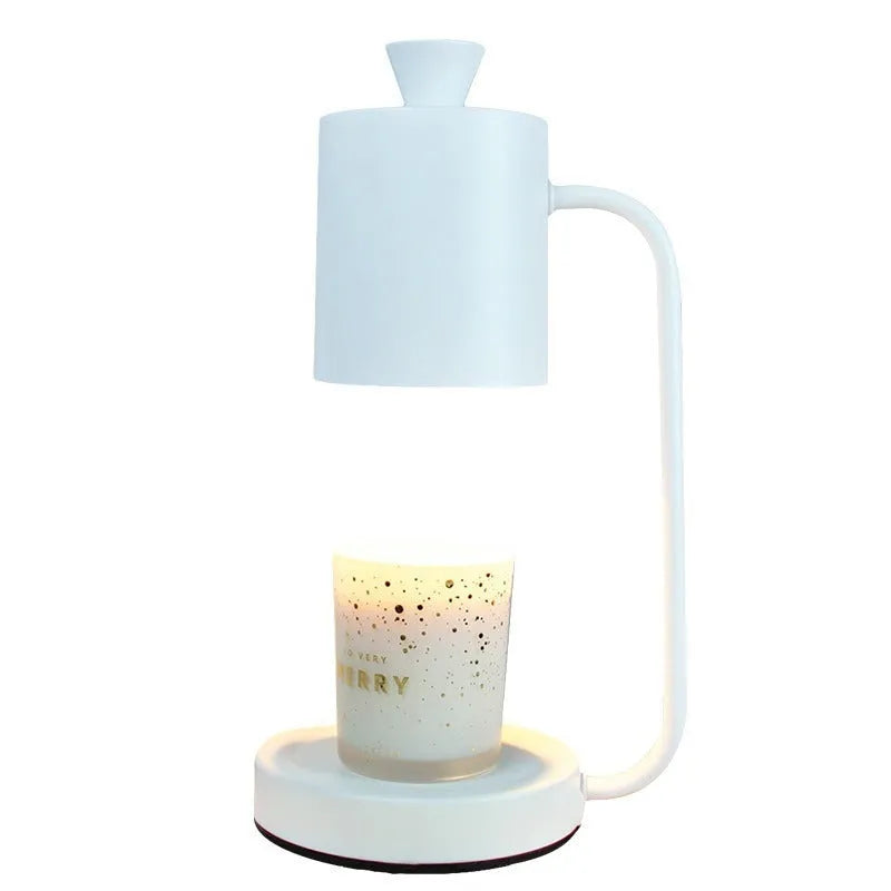 White European metal aromatherapy lamp with dimmer switch and wax melting dish
