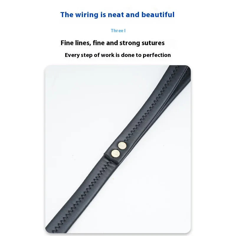 Roran PU leather dog lead in black or maroon showing buckle attachment and length options
