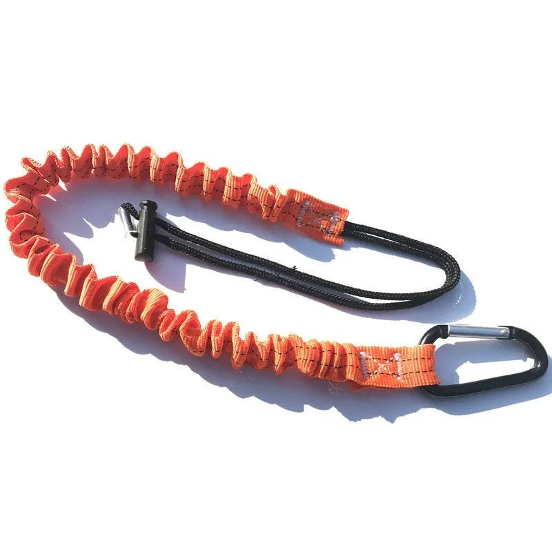 Orange 90cm fishing rod safety rope with 10kg tension rating for fall protection