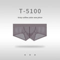 Men's seamless low waist ice silk underwear in chocolate colour showing ultra-thin fabric texture