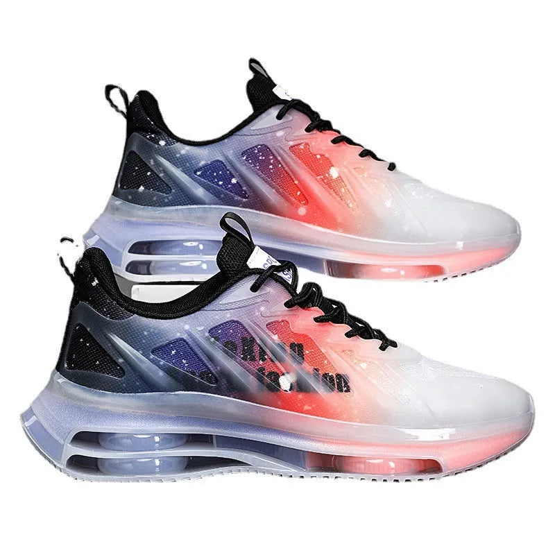 Men's platform sneakers in three colour options with mesh upper and rubber sole