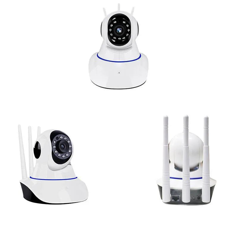 White dome-style wireless network camera with 3.6mm lens for HD surveillance