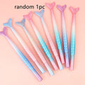 Mermaid-themed 0.38mm fine-tip gel pen with cartoon design and plastic shell