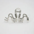 Slytherin serpentine metal hair clip measuring 10.5cm in silver or gun black