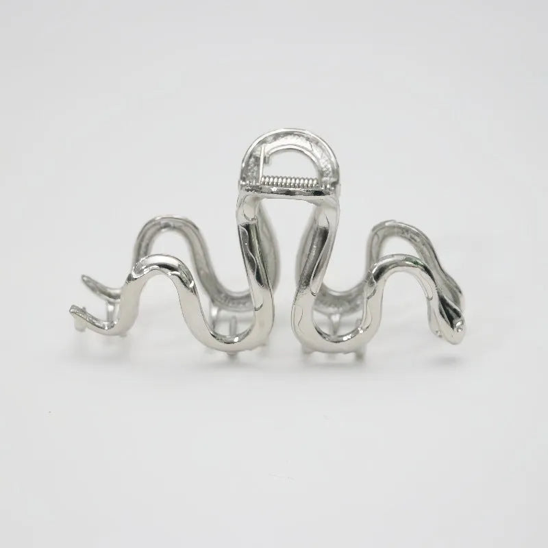 Slytherin serpentine metal hair clip measuring 10.5cm in silver or gun black