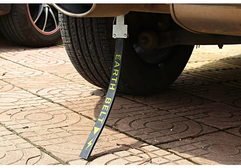 Black car electrostatic belt grounding chain with copper wire elements, 370mm length