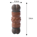 Large branch-shaped nylon dog chew toy with bacon flavour and built-in squeaker for aggressive chewers