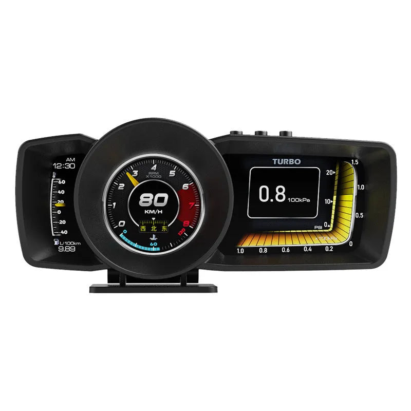 OBDII vehicle monitor driving computer with TFT colour screen showing engine diagnostics