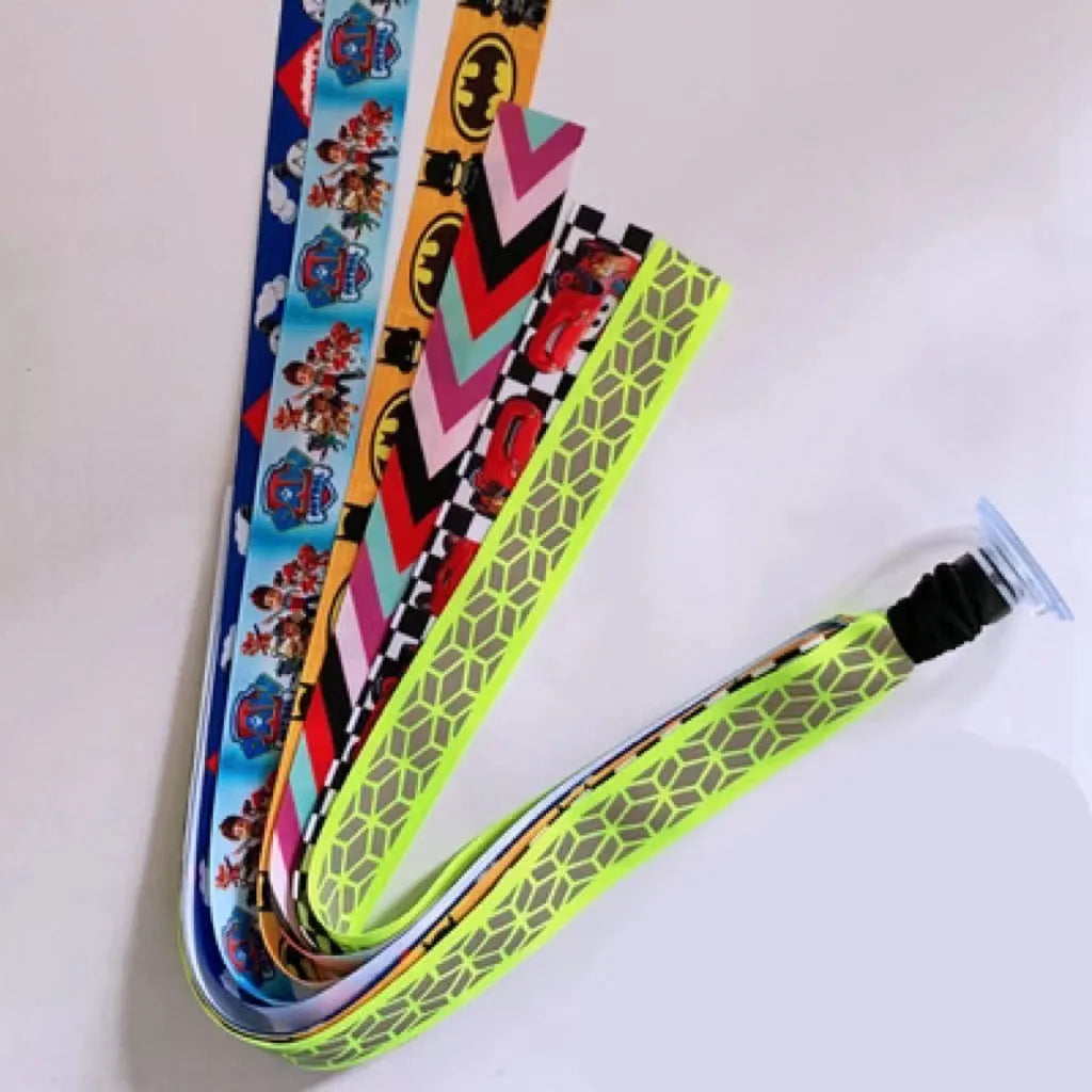 Colourful decorative ribbons for attaching to a child's roller skating or ski helmet.