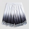 Men's gradient colour cropped trousers with elastic waistband in loose casual fit