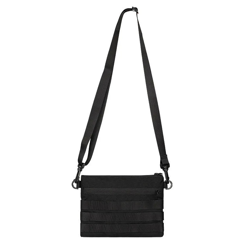 Black Oxford cloth portable outdoor kit measuring 18 by 3.5 centimetres for military enthusiasts