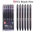 Hot brand 0.5mm erasable push gel pen with plastic body and stainless steel nib.