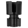 Matte black adjustable car cup holder expander for oversized bottles and thermoses.