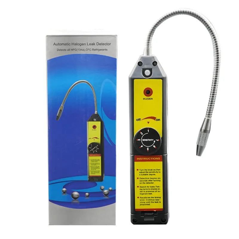 WJL-6000 halogen refrigerant electronic leak detector with extended probe for car air conditioning diagnostics