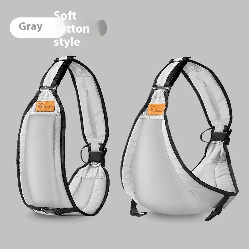 Cloth baby waist stool carrier for infants and toddlers up to 25kg load in grey colour