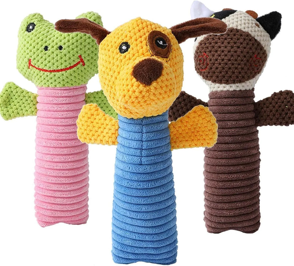 Stuffed animal shape dog squeaky chew toy for small medium large breeds