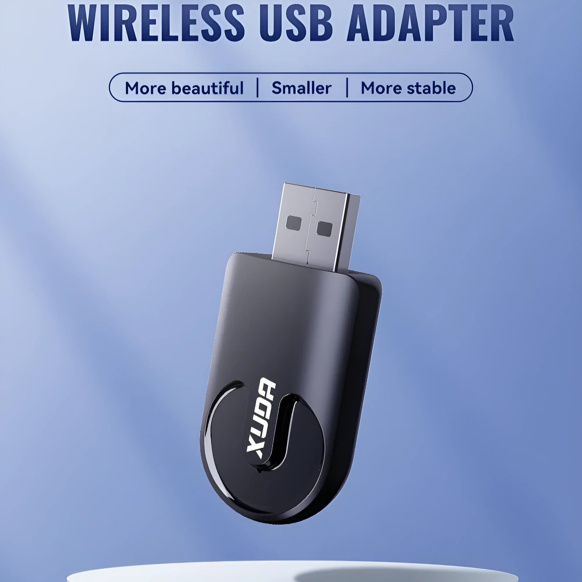 Black Mini 2-in-1 CarPlay Wireless USB Interface Adapter for vehicle connectivity