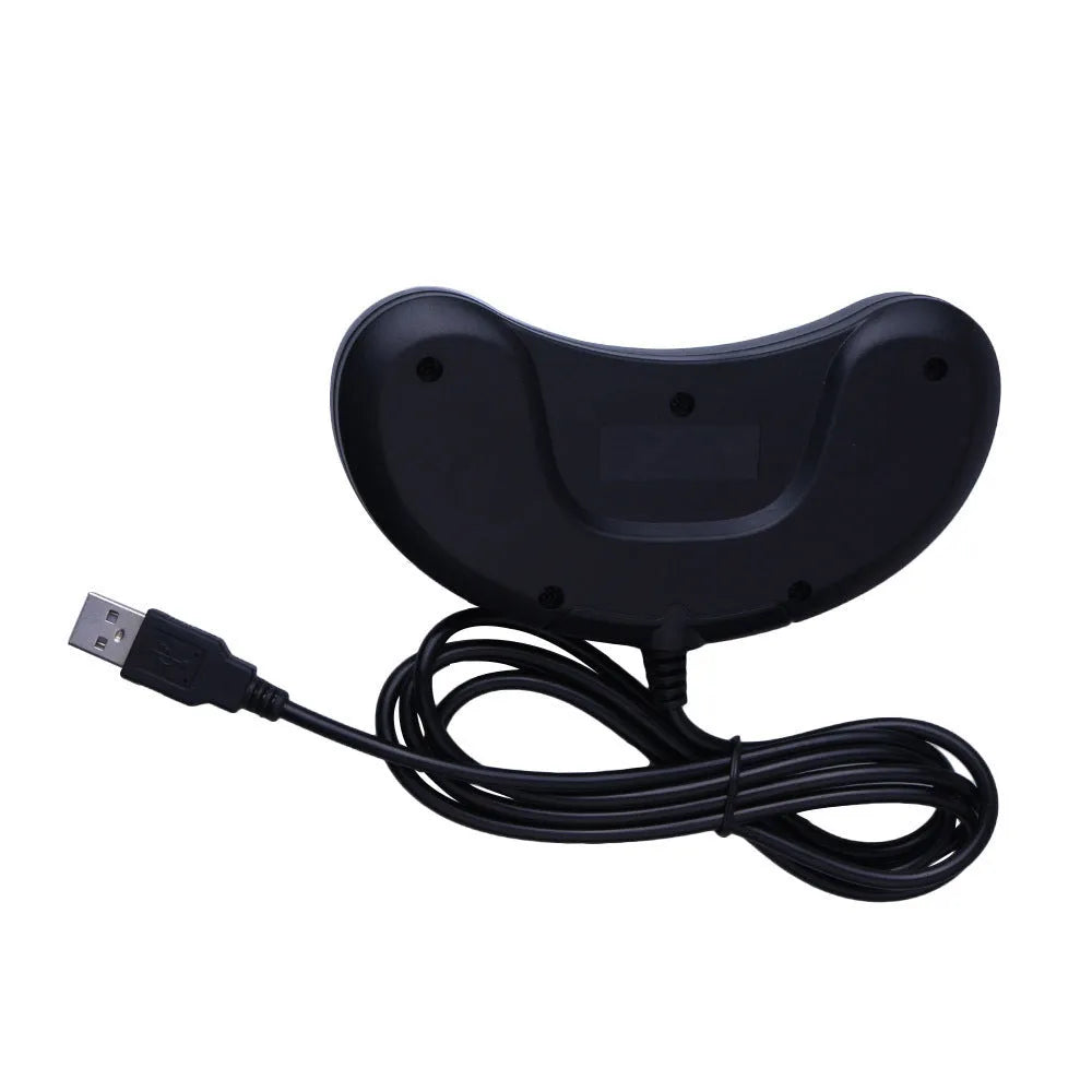 Black Sega USB wired PC game controller with 1.8 metre cable on a white background
