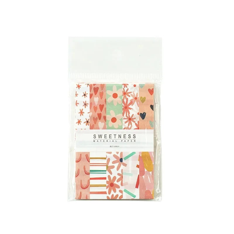 Fifty pieces of small, coloured retro note paper in dessert shades like caramel puff and pineapple soda.
