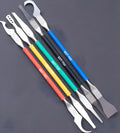Five-piece plastic tool knife disassembling kit with stainless steel blades