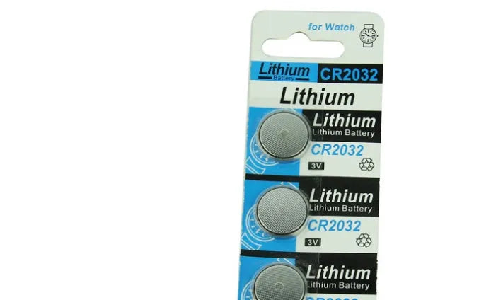 CR2032 lithium button battery pack with 5 capsules per card for electronic devices