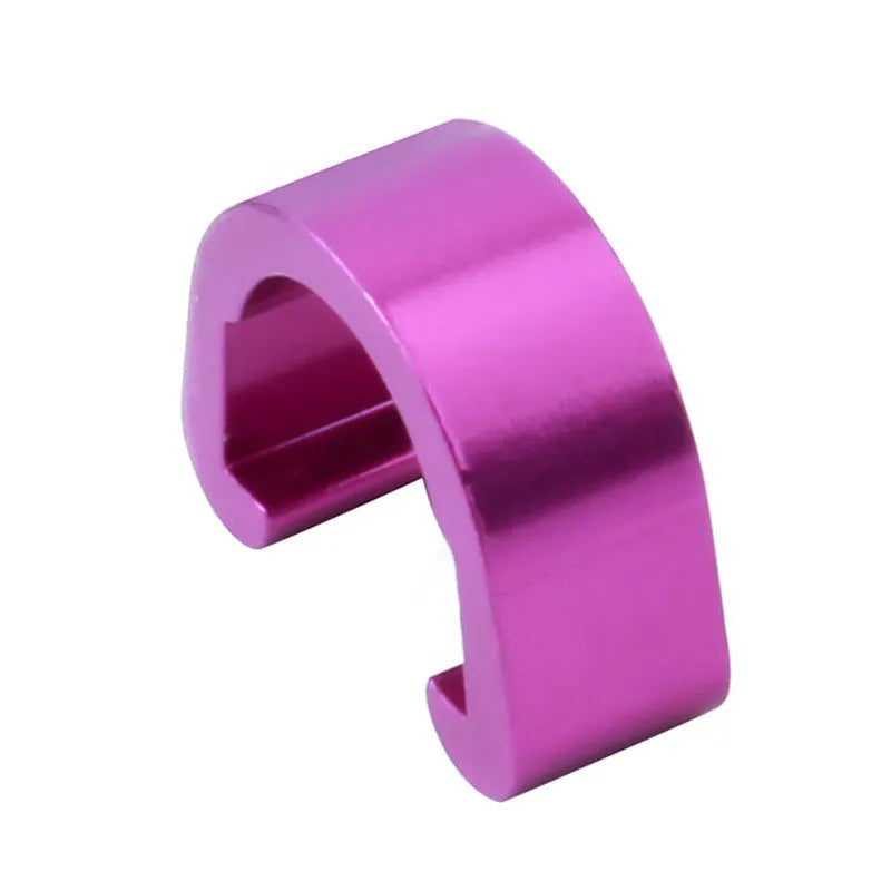 Aluminium alloy C-shaped buckle in multiple colours, showing 10.2mm x 13mm x 5mm dimensions