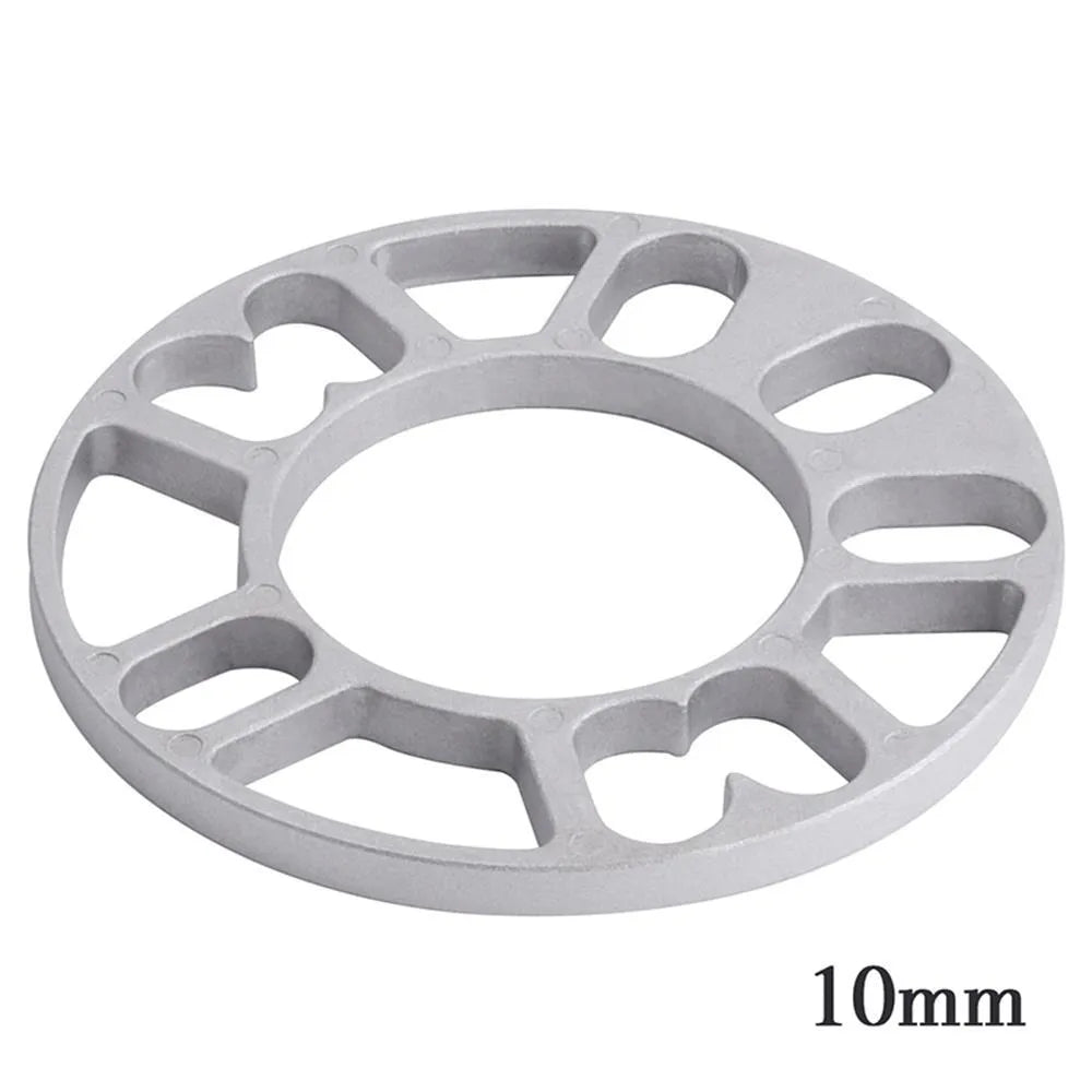 Universal automobile wheel hub widening gasket spacer in 3mm, 5mm, 8mm, and 10mm thickness options.