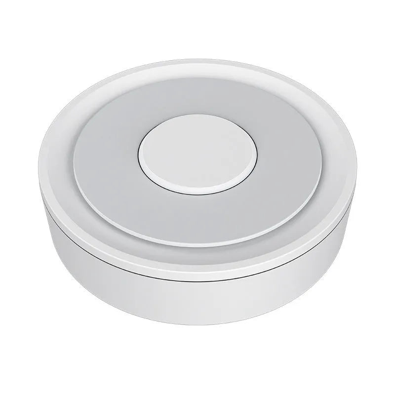 White square ZigBee smart home gateway measuring 78mm with USB connection for home automation control