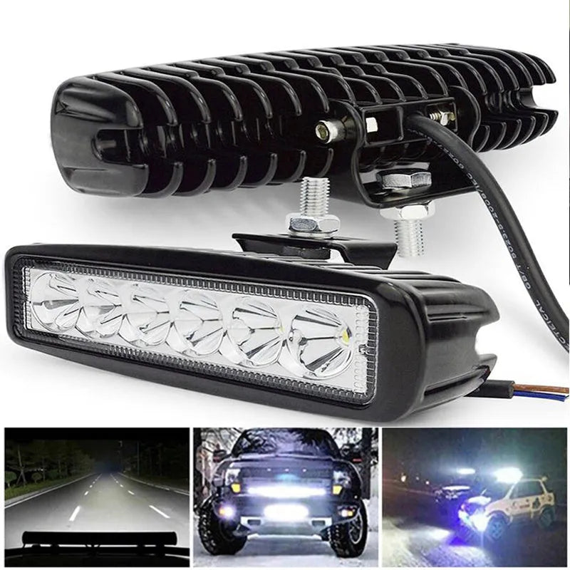 Black auxiliary LED spot light with die-cast aluminium shell for vehicle mounting