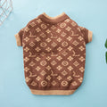 Wool dog sweater for autumn and winter wear in monochrome or two-tone colours sizes XS to XXL