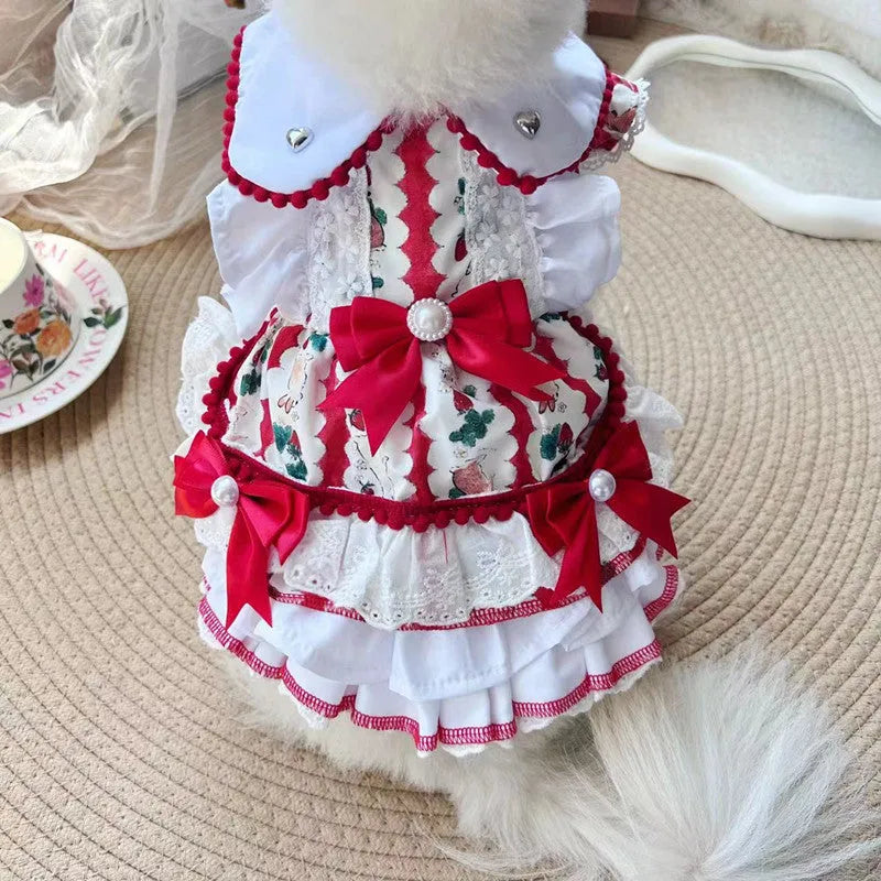 Rabbit skirt design princess style dog dress for small breed dogs