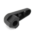 Black adhesive-backed quick release wrench for BMW motorcycle engine oil cap.