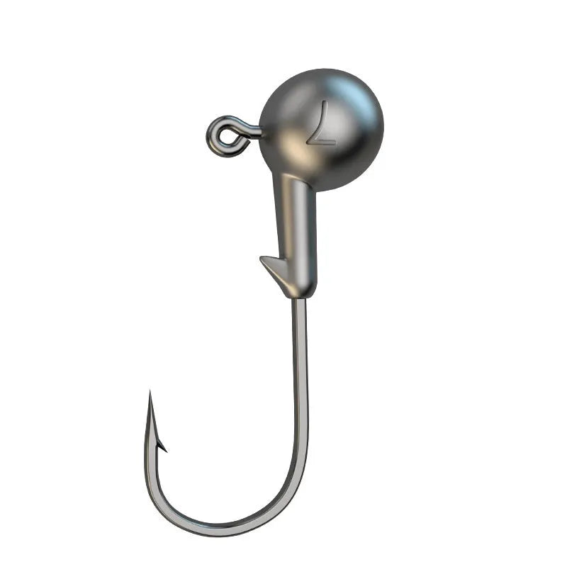 Enhanced jig hook fishing set with 50 pieces and four-times strengthened construction in primary colour.