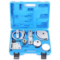 Volvo engine timing tool set with carbon steel construction showing camshaft locking tools and alignment fixtures