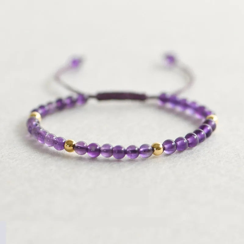 Women's geometric crystal bracelet in amethyst, floral, pomegranate or South Red design