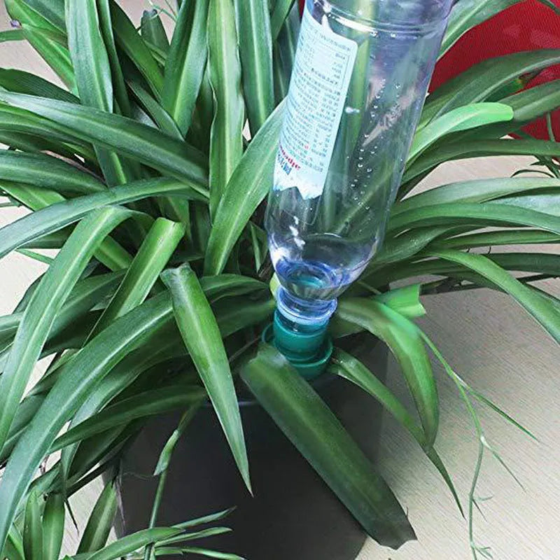 Green ceramic pot dripper for cola bottle irrigation with automatic water seepage function
