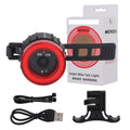 Black intelligent induction brake taillight for bicycles with aluminum alloy and plastic construction