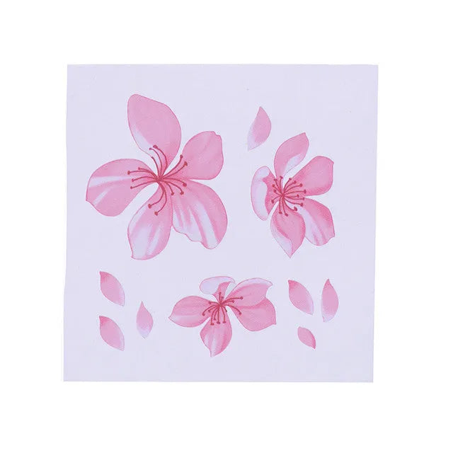 Cherry blossom flower pattern car vinyl sticker in two size options on a white background.