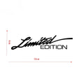 Black laser reflective car sticker with text design on vehicle bodywork