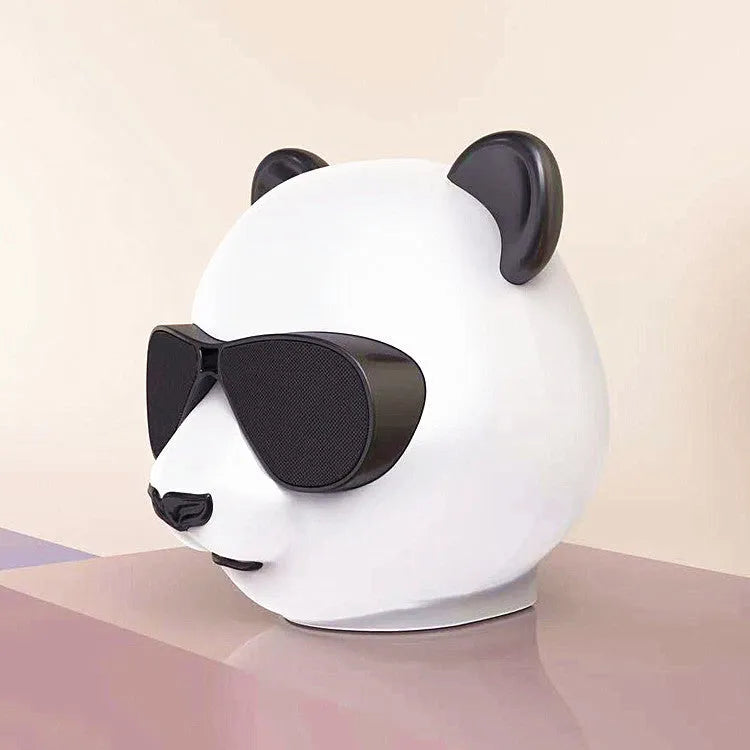 Portable mini Bluetooth speaker with classic style design showing USB port