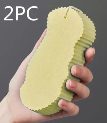 3D fish scale pattern bath sponge in white, grey, pink or light blue colours for gentle body exfoliation