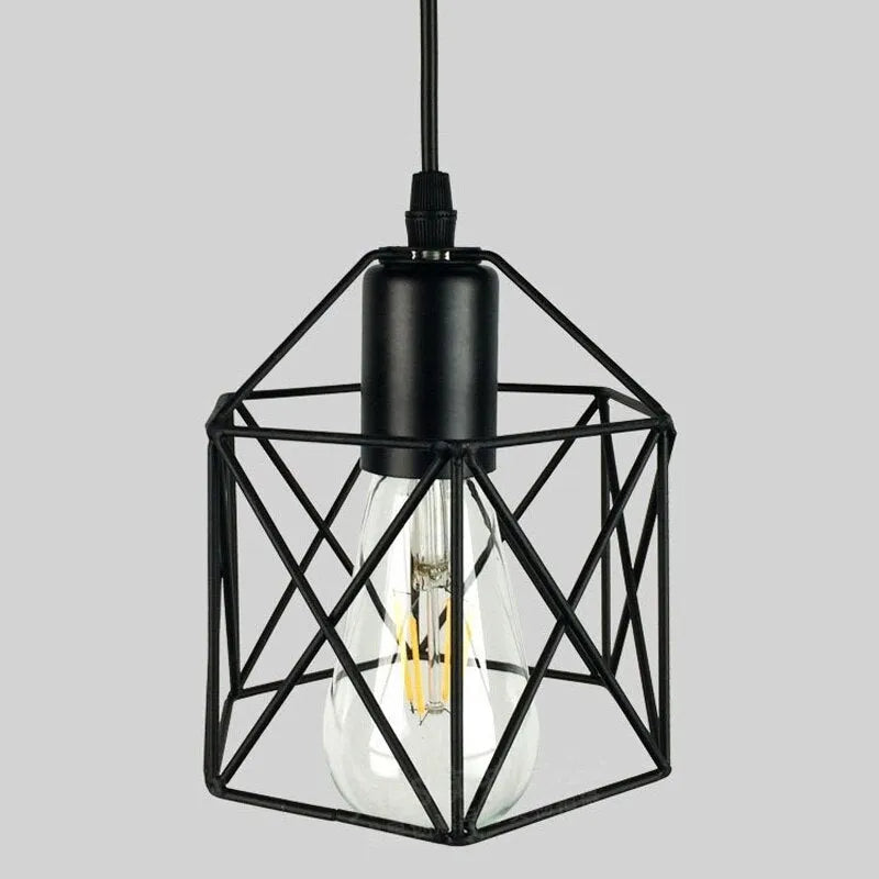 American country style decorative LED light with iron shade for home interior lighting