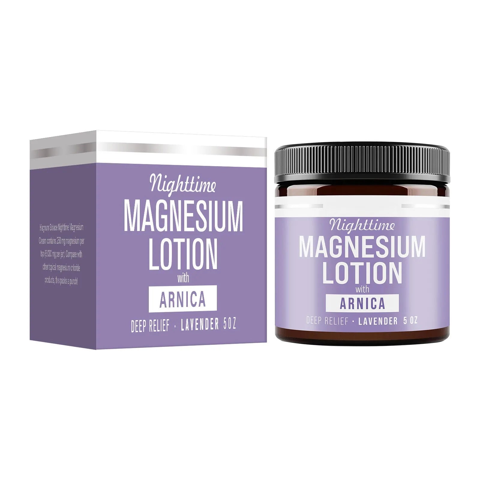 150ml jar of magnesium body butter cream with shea butter and grape seed oil